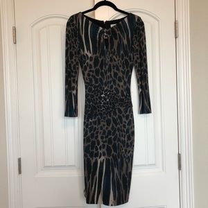 Caché animal print sweater dress